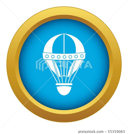 Vintage hot air balloon icon blue vector isolated 55359063