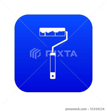Paint roller icon digital blue Paint roller icon digital blue 55359134
