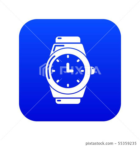 Wristwatch icon blue vector - Stock Illustration [55359235] - PIXTA
