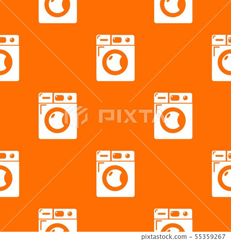 Washing machine pattern vector orange 55359267