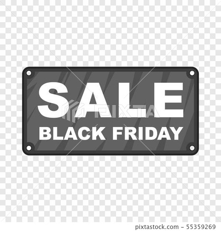 Black Friday plate icon, cartoon style Black Friday plate icon, cartoon style 55359269