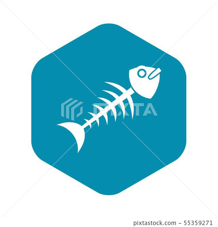 Fish bone icon, simple style Fish bone icon, simple style 55359271