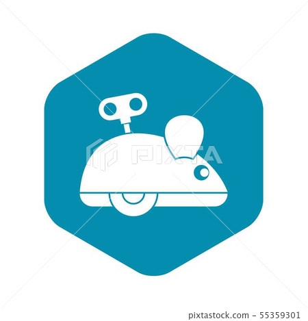 Clockwork mouse icon, simple style 55359301