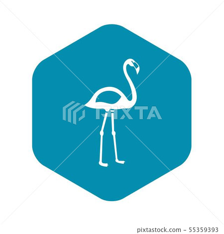 Flamingo icon, simple style 55359393