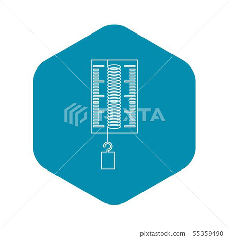 Dynamometer with a hook icon, outline style Dynamometer with a hook icon, outline style 55359490