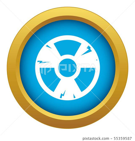 Radiation sign icon blue vector isolated 55359587
