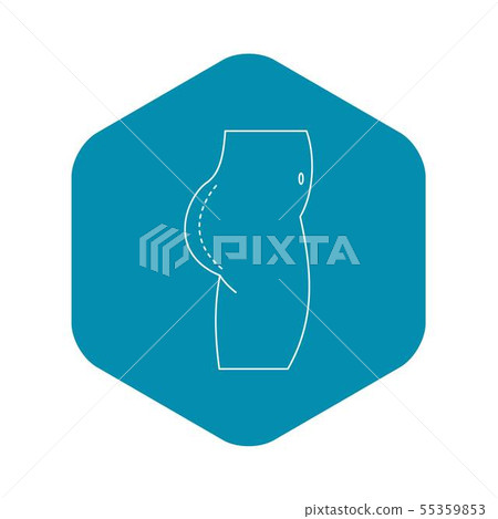 Plastic surgery of buttocks icon, outline style Plastic surgery of buttocks icon, outline style 55359853