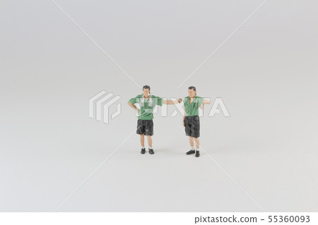 a figure of group worker are standing a figure of group worker are standing 55360093