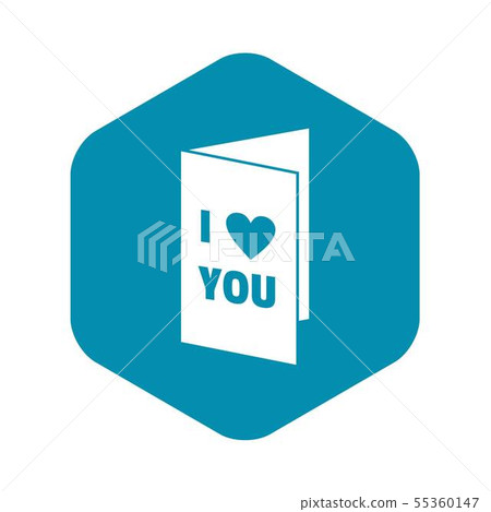 Happy Valentines day or weeding card icon Happy Valentines day or weeding card icon 55360147