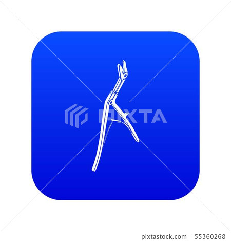 Surgical pincers icon blue vector 55360268