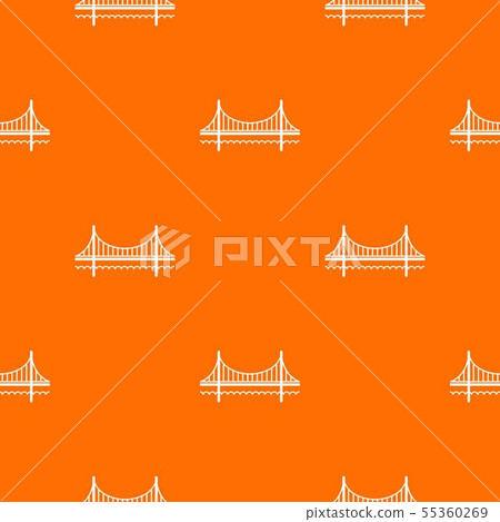 Golden gate bridge pattern vector orange 55360269
