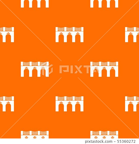 Old arch bridge pattern vector orange Old arch bridge pattern vector orange 55360272