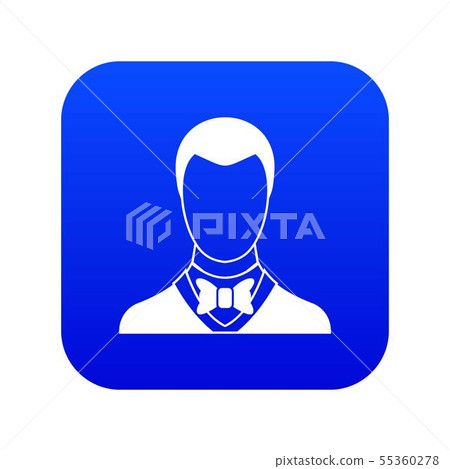 Groom icon digital blue Groom icon digital blue 55360278