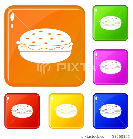 Burger icons set vector color 55360365
