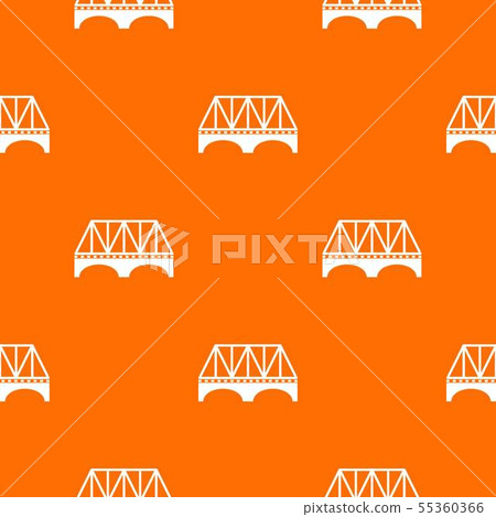 Railway arch bridge pattern vector orange 55360366