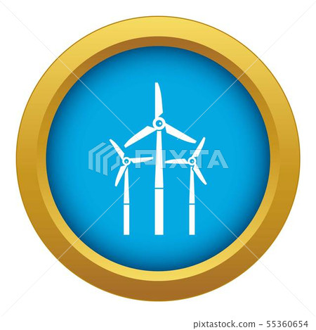 Windmill icon blue vector isolated 55360654