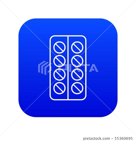 Pill box icon blue vector Pill box icon blue vector 55360695