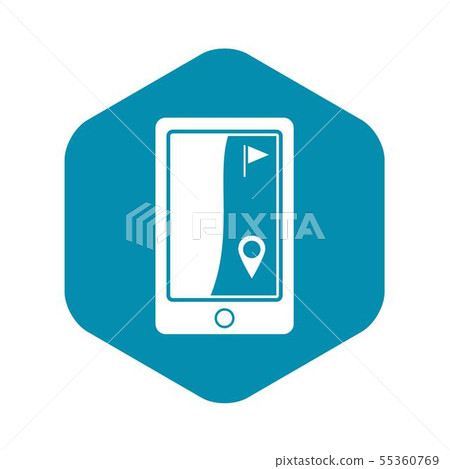 Golf course navigator icon, simple style 55360769