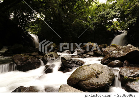 Married waterfall in the south small country after the rainy season Married waterfall in the south small country after the rainy season 55360962
