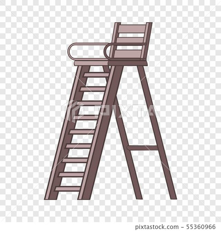 Tennis tower for judges icon, cartoon style 55360966