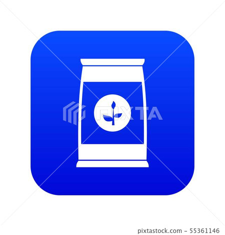 Flower seeds in package icon digital blue Flower seeds in package icon digital blue 55361146