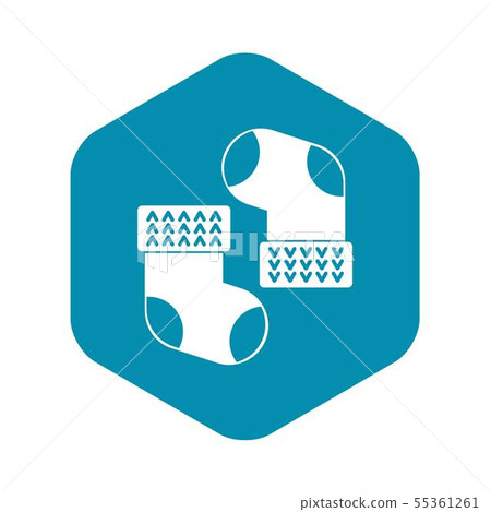 Baby socks icon, simple style 55361261