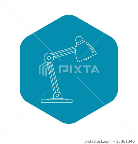 Table lamp icon, outline style 55361340