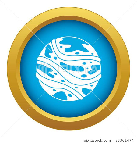 Round planet icon blue vector isolated Round planet icon blue vector isolated 55361474