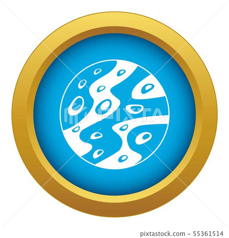 Moon icon blue vector isolated 55361514