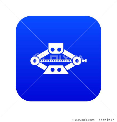 Red scissor car jack icon digital blue 55361647