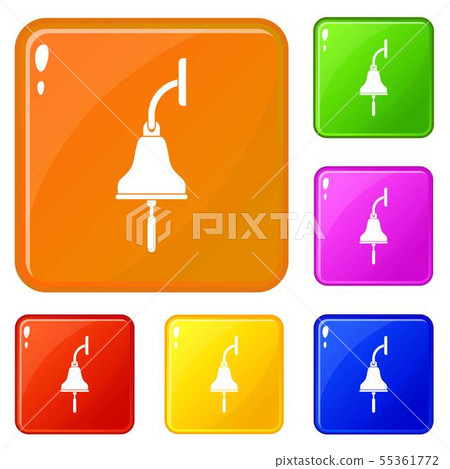 Ship bell icons set vector color Ship bell icons set vector color 55361772