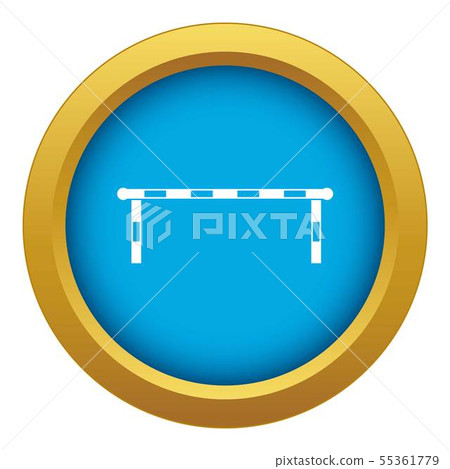 Striped barrier icon blue vector isolated 55361779