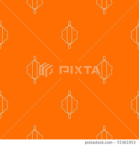 Dough rolling pin pattern vector orange Dough rolling pin pattern vector orange 55361953