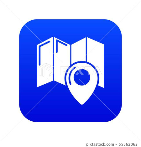 World travel map icon blue vector World travel map icon blue vector 55362062