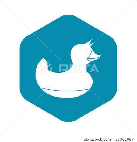 Black duck toy icon, simple style Black duck toy icon, simple style 55362067
