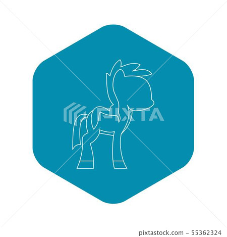 Little pony icon, outline style 55362324