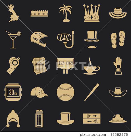 Lid icons set, simple style - Stock Illustration [55362376] - PIXTA