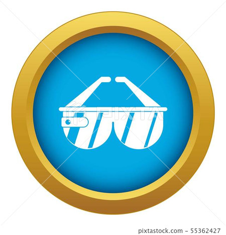 Game headset icon blue vector isolated 55362427