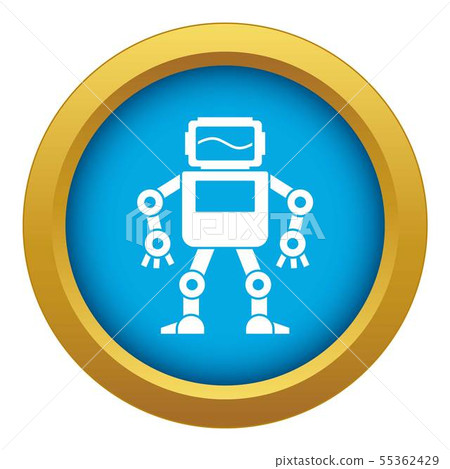 Automatic mechanism icon blue vector isolated 55362429