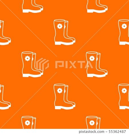 Boots pattern vector orange Boots pattern vector orange 55362487