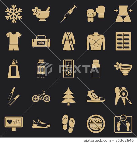 Body shape icons set, simple style - Stock Illustration [55362646] - PIXTA