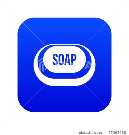 Soap icon digital blue 55362686