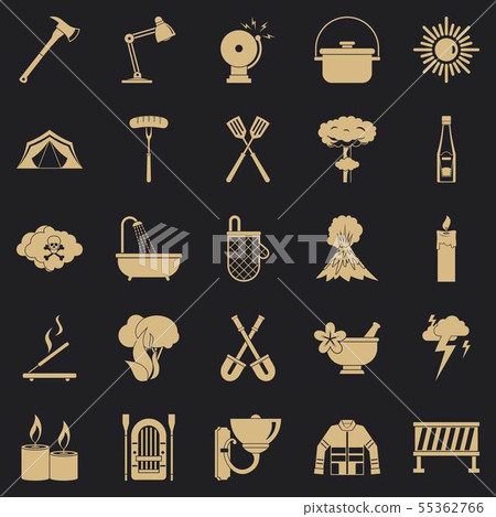 Dry icons set, simple style 55362766