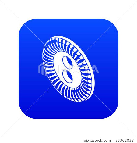 Flower clothes button icon blue vector Flower clothes button icon blue vector 55362838