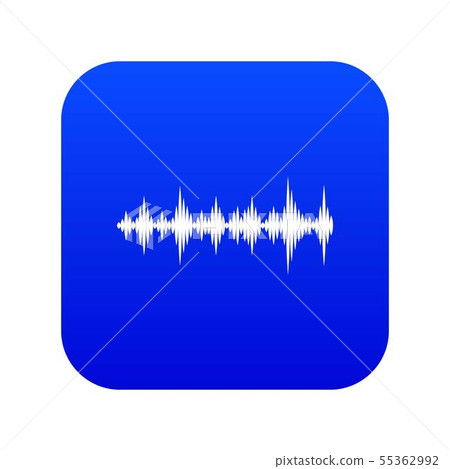 Music sound waves icon digital blue - Stock Illustration [55362992] - PIXTA