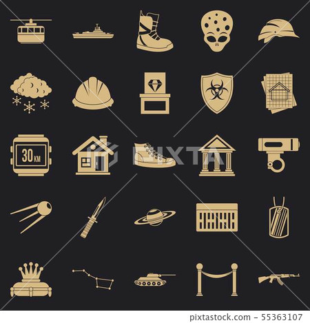 Slam icons set, simple style 55363107