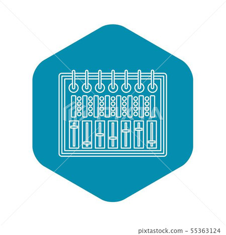 Sound studio record equipment icon, outline style 55363124