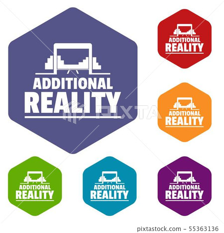 Game additional reality icons vector hexahedron 55363136