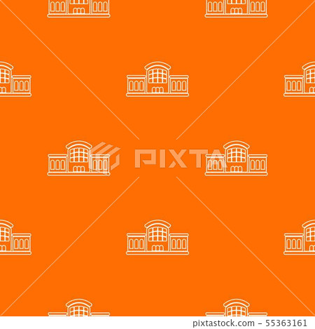 Railway station pattern vector orange 55363161