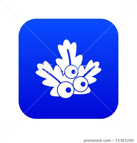 Xmas branch icon digital blue Xmas branch icon digital blue 55363200